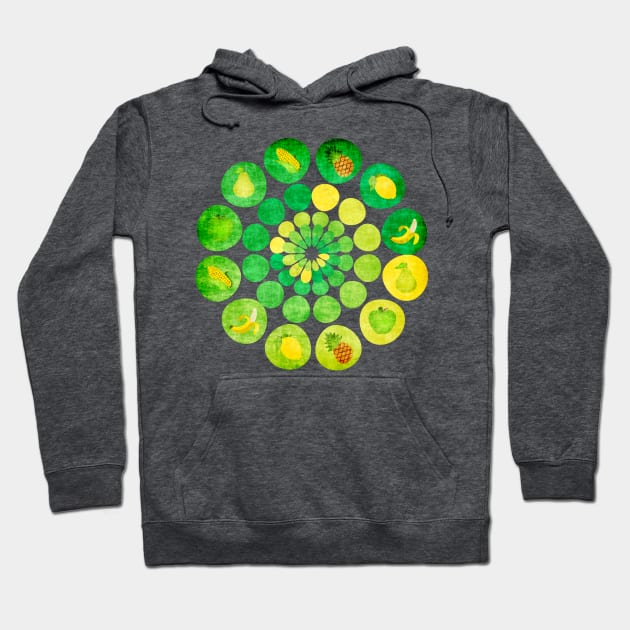 Veggie And Fruit Mandala Hoodie by KeeganCreations